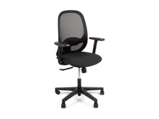 Bureaustoel EN1335 Linea Grace 01 zwart/zwart met 1D armleuning - 1