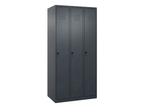 locker,HxBxD 1850x900x500mm,3vak,vak B 300mm,draaigrendel