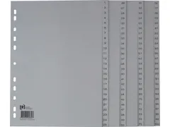 tabbladen A4 PP 11-gaatsperforatie grijs