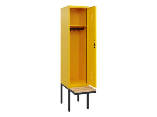 locker met bank,HxBxD 1950x400x815mm,1vak,vak B 400mm,cilinderslot