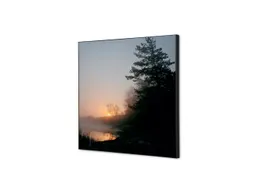 Wanddecoratie Textiel Set 40x40cm Zonsopgang Bos