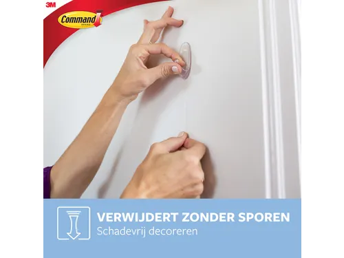Bevestigingsstrip 17091Clr 2 Ovale Haken Medium draagvermogen 900 gram