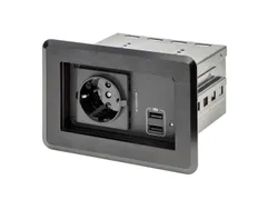 Contactdoos Vergadertafel enkel 2x USB-poorten