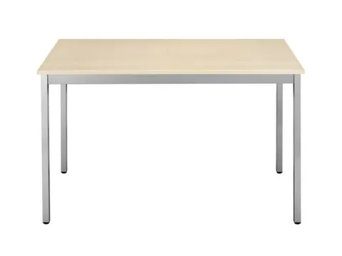 Tafel Vierkant 180x80 Cm Rechthoekig Frame Aluminium Blad Esdoorn