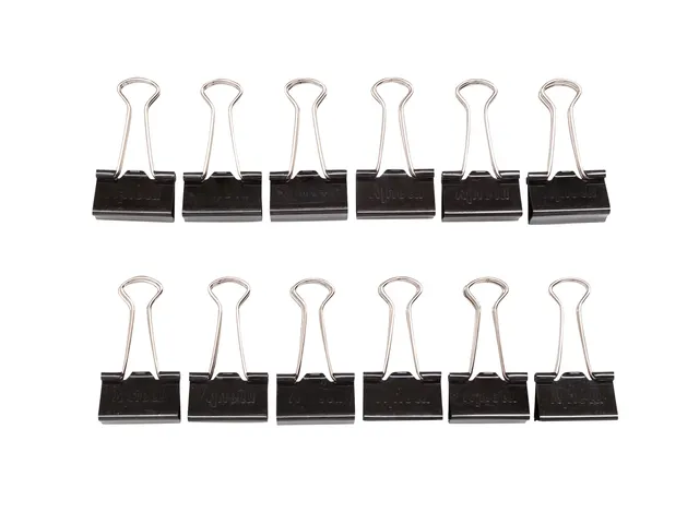 Papierklem MAUL 215 foldback 25mm capaciteit 9mm zwart