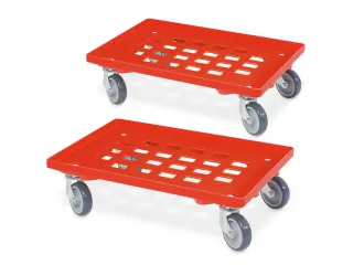 onderwagen voor kratten,draagverm. 250kg,laadvl. LxB 607x407mm - 2