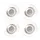 Glasbordmagneet Nobo extra sterk 32mm transparant 4 stuks
