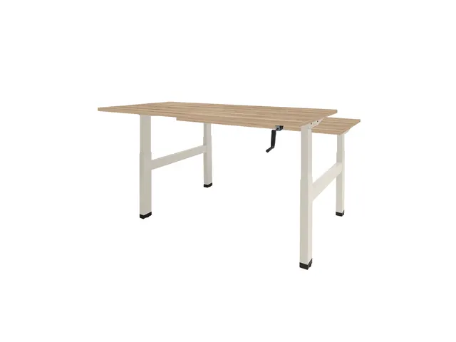 Dextro Slinger Duo zit/sta Bureau 120x80 honey castello 25mm wit