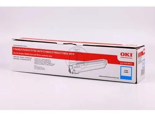 Tonercartridge Oki 42918915 C9600 Cyaan
