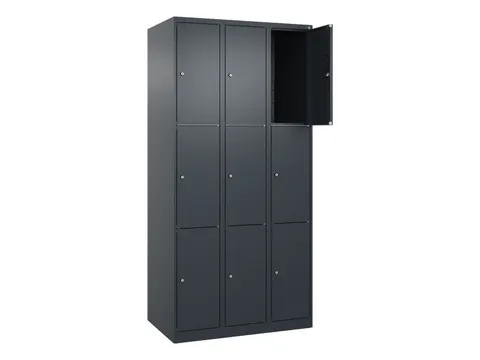 lockerkast,HxBxD 1850x900x500mm,3x3vakken,vak B 300mm,cil.-slot