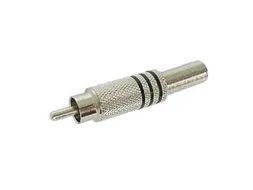 Mannelijke Rca Plug - Vernikkeld - Zwart
