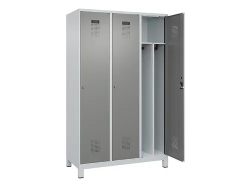 locker voor scheiding van kleding,HxBxD 1950x1200x500mm,3vak