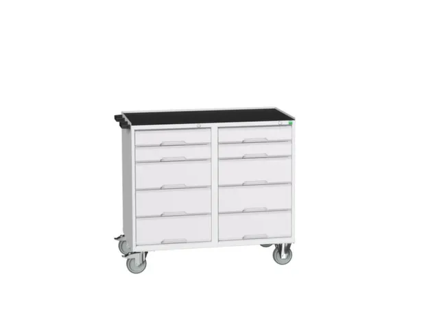 montagetafel 965x1050x550mm staalblad 10 laden duwbeugel front RAL7035