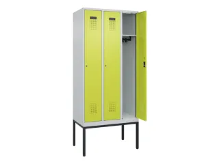 locker,HxBxD 2120x900x500mm,3vak,vak B 300mm,cil.-slot,voetonderstel - 1