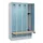 locker met bank,HxBxD 1950x1200x815mm,4vak,vak B 300mm,cilinderslot