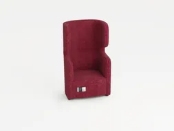 fauteuil,1-zits,geluidabsorberend,stof rood,HxBxD 1330x860x760mm