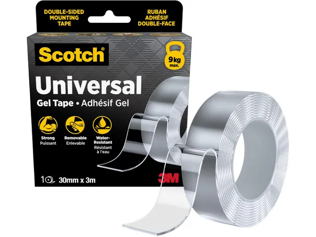 Universal montage geltape 30 mm x 3 m transparant