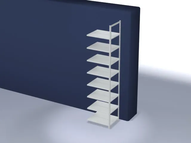 dossierstelling,aanbouwveld,HxBxD 2900x750x600mm,vaklast 90kg