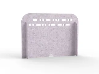Akoestisch PET-vilt scheidingsscherm S 70x15cm lichtgrijs - 1