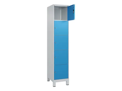lockerkast,HxBxD 1950x400x500mm,1x5vakken,vak B 400mm,cil.-slot,voeten