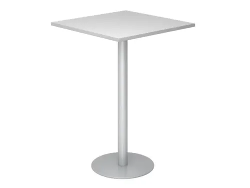 statafel,HxBxD 1116x800x800mm,vierkant,schotelvoet zilverkleurig