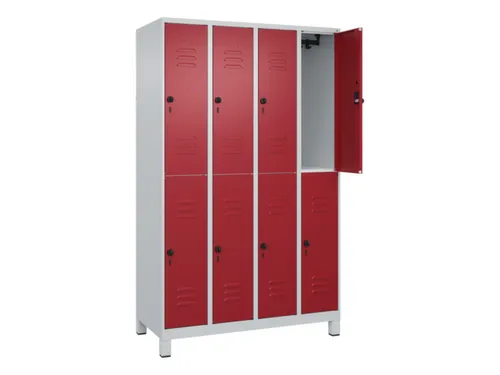 dubbeldekse locker,HxBxD 1950x1200x500mm,4x2vak.,vak B 300mm