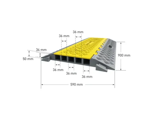 kabelbrug,grondelement,v. snelheden <10km/h,BxD 590x930mm
