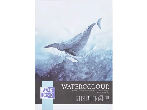 Aquarelblok Oxford Watercolour A4 20 vel 300gr gelijmd
