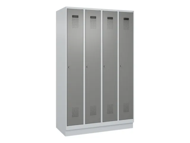 armoire vestiaire noir et blanc,HxlxP 1950x1200x500mm,4compart.