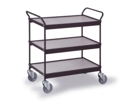 Tafelwagen Draagverm. 150kg Laadvl. Lxb 785x420mm 3 Etages Diepzwart