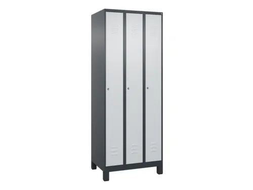 locker,HxBxD 1950x750x500mm,3vak,vak B 250mm,cil.-slot,voeten