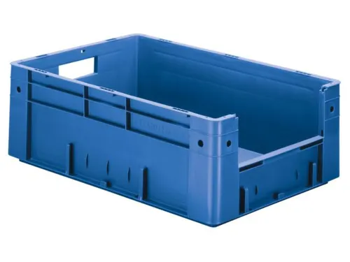 Euronorm Stapelkrat Blauw 210x600x400mm 38l Gesloten Grijpopening