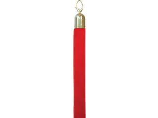 Afzetkoord Securit 150cm rood met goudkleurige knop - 1