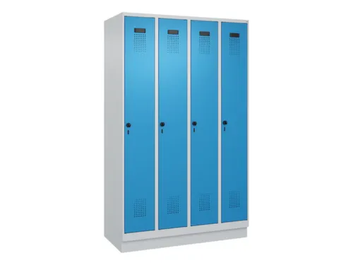 locker,HxBxD 1950x1200x500mm,4vak,vak B 300mm,draaigrendel,sokkel