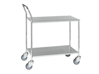 Serveerwagen,Draagverm. 200Kg,2Etage(S),Houten Legbordetage - 1