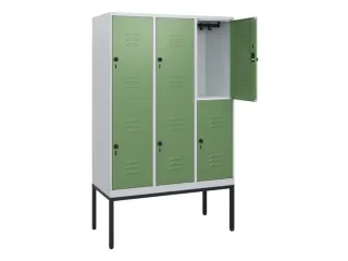 dubbeldekse locker,HxBxD 1950x1200x500mm,3x2vak.,vak B 400mm - 2