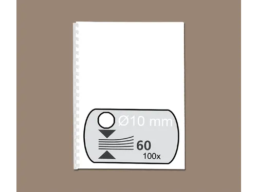 Bindrug Fellowes 10mm 21-rings A4 wit 100stuks