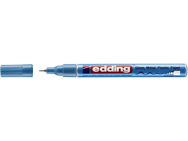 Viltstift Edding 780 lakmarker rond metallic lichtblauw 0,8mm