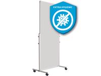 Dubbelzijdig Whiteboard 180x75cm Mobile Extra Hygiënisch emailstaal W