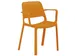 chaise empilable,4 pieds,a. accoudoirs,coque d’assise PP orange
