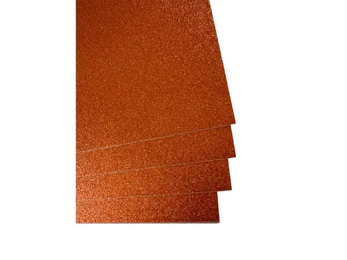 Glitterkarton Kangaro koper 50x70cm pak à 10 vel