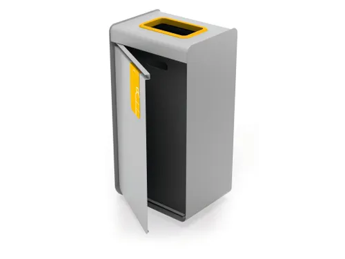 DURASORT Afvalbak sorteerunit 55L voor plastic Grijs Geel