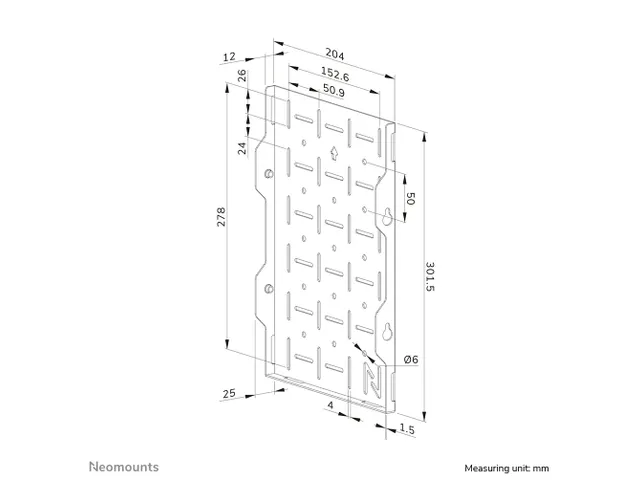 Neomounts LEVEL AWL05-750BL Support de fixation pour matériel AV - ma