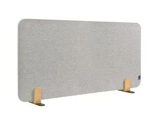 Elements Bureauscherm akoestisch 60x120cm Licht Grijs Houders - 1