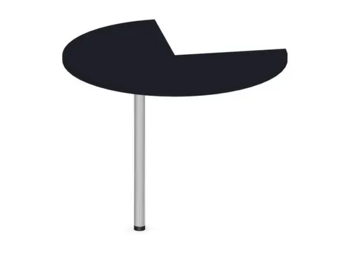 aanbouwtafel,i.h.v.,HxØ 720-840x1000mm,driekwartrond,CC-zwart