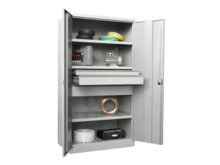 systeemkast,HxBxD 1950x1040x630mm,3xStalen bodem,RAL7035,front RAL7035 - 2