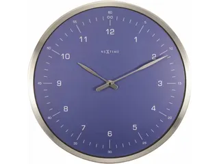 Wandklok NeXtime 60 minutes Ø33cm metaal blauw streep/cijfers - 2