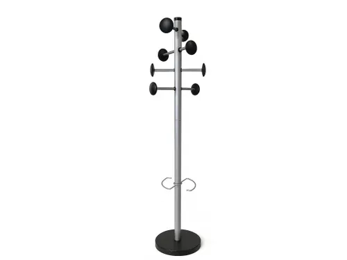 Kapstok met parapluhouder 8 haken zwart