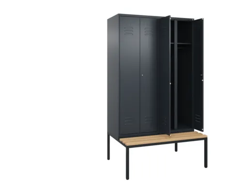 locker voor scheiding van kleding,HxBxD 2120x1200x815mm,4vak