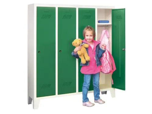 lockerkast v. kinderen,HxBxD 1300x1030x300mm,RAL7035,front RAL5012